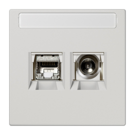 Розетка одиночная TV+RJ45
LS 990,  LS-design,  телевизионная (TV),  одинарная,   цвет - светло-серый,  пластмасса,  MMDLS4521LG,  JUNG
 - PULSAL.RU