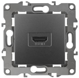 Розетка HDMI
Эра 12,   цвет - графит,  пластмасса,  Б0027487,  12-3114-12,  ЭРА
 - PULSAL.RU