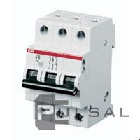 Автоматический выключатель S200, 3 полюса, 4А, C, 6 кА, S203 C4, ABB - PULSAL.RU