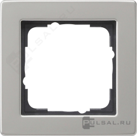 Рамка
E2,  1 пост,   цвет - нержавеющая сталь,  вертикальная,  горизонтальная,  металл,  021133,  0211 33,  Gira
 - PULSAL.RU