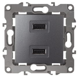 Зарядка USB, 2,1А
Эра 12,  USB type-A 5V,  двойная,   цвет - графит,  пластмасса,  Б0027497,  12-4110-12,  ЭРА
 - PULSAL.RU