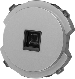 Розетка компьютерная RJ45 Cat.5 (UTP)
Байкал,  одинарная,   цвет - платина,  пластмасса,  SQ1819-0314,  TDM
 - PULSAL.RU
