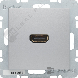 Розетка HDMI с прямым гнездом
B.7,   цвет - алюминий матовый,  пластмасса,  3315421404,  33 1542 14 04,  Berker
 - PULSAL.RU