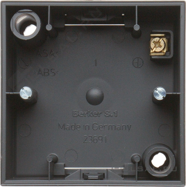 Коробка для наружного монтажа
Q.3,  S.1,   цвет - антрацит матовый,  пластмасса,  10419949,  1041 99 49,  Berker
 - PULSAL.RU